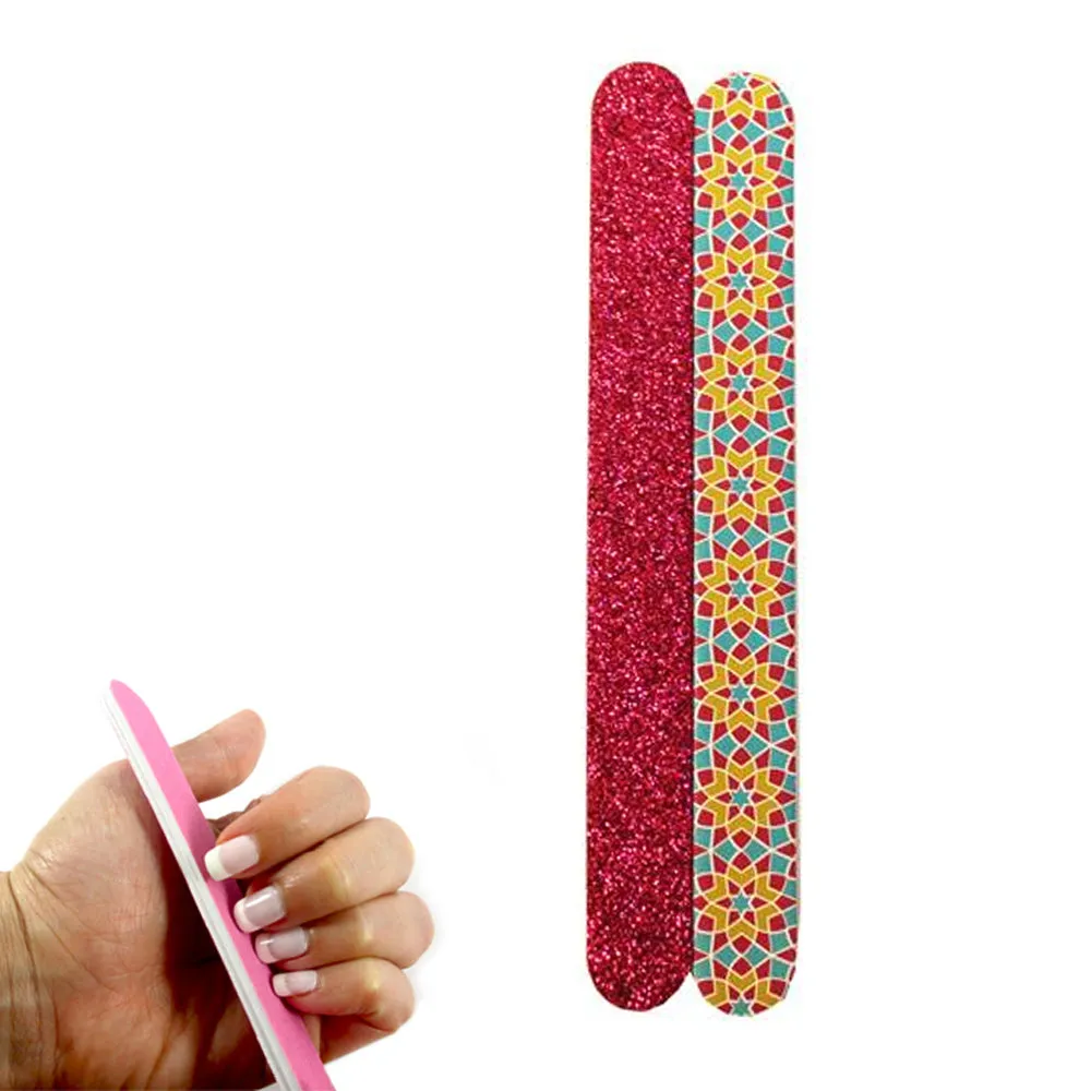 12 Double Sided Nail File Emery Board Manicure Pedicure Assorted Gift Set Design