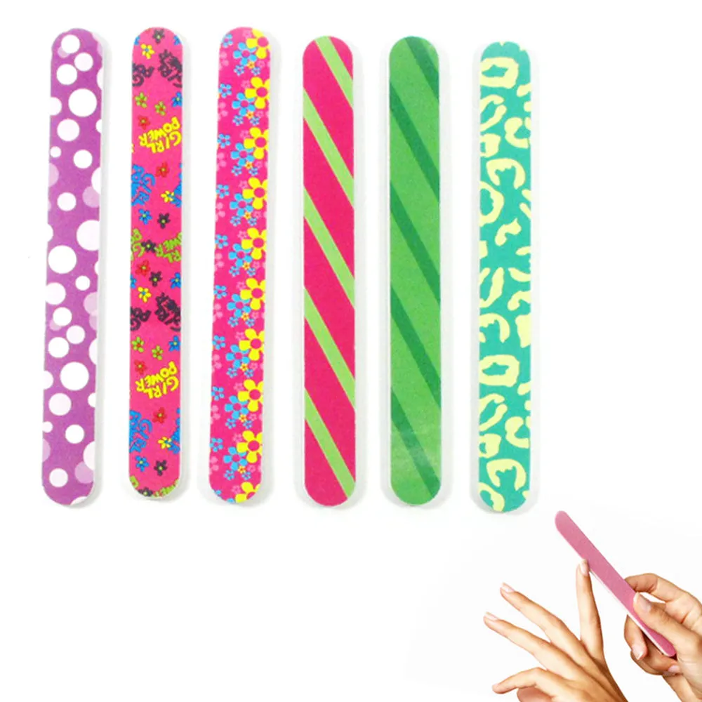 12 Double Sided Nail File Emery Board Manicure Pedicure Assorted Gift Set Design