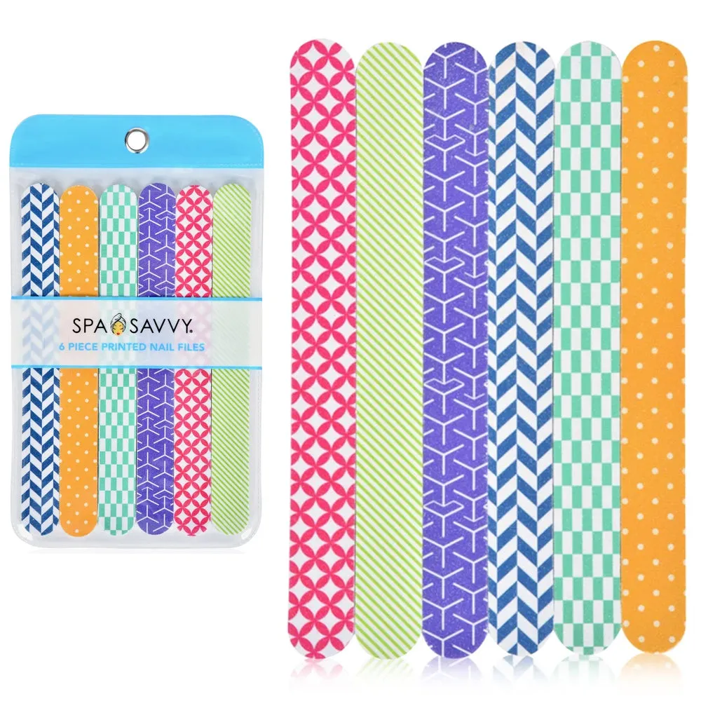 4 Pc Double Sided Nail File Emery Board Gel Manicure Pedicure Beauty Spa Files