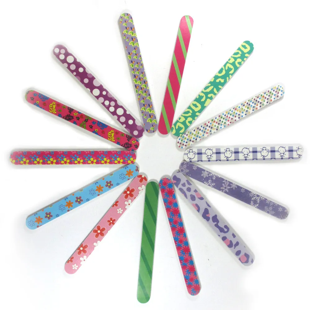 4 Pc Double Sided Nail File Emery Board Gel Manicure Pedicure Beauty Spa Files
