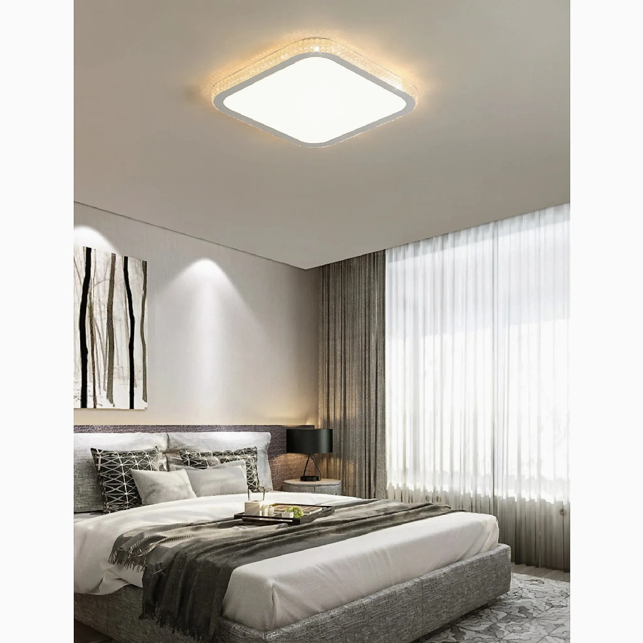 Abetone | Square Crystal LED Ceiling Light