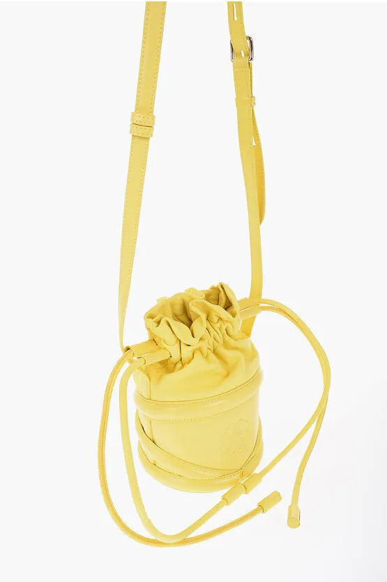 Alexander McQueen Leather Bucket Bag with Embossed Logo Unica One size