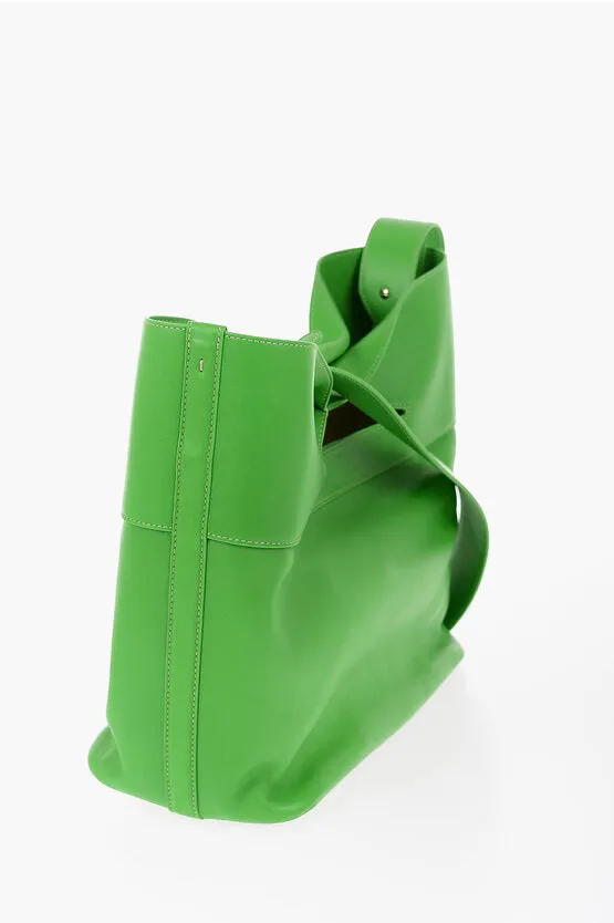Alexander McQueen Solid Color Leather Handbag with Removable Shoulder Strap Unica One size