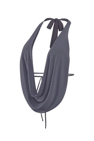 Angelica Halter Top (Charcoal Grey)