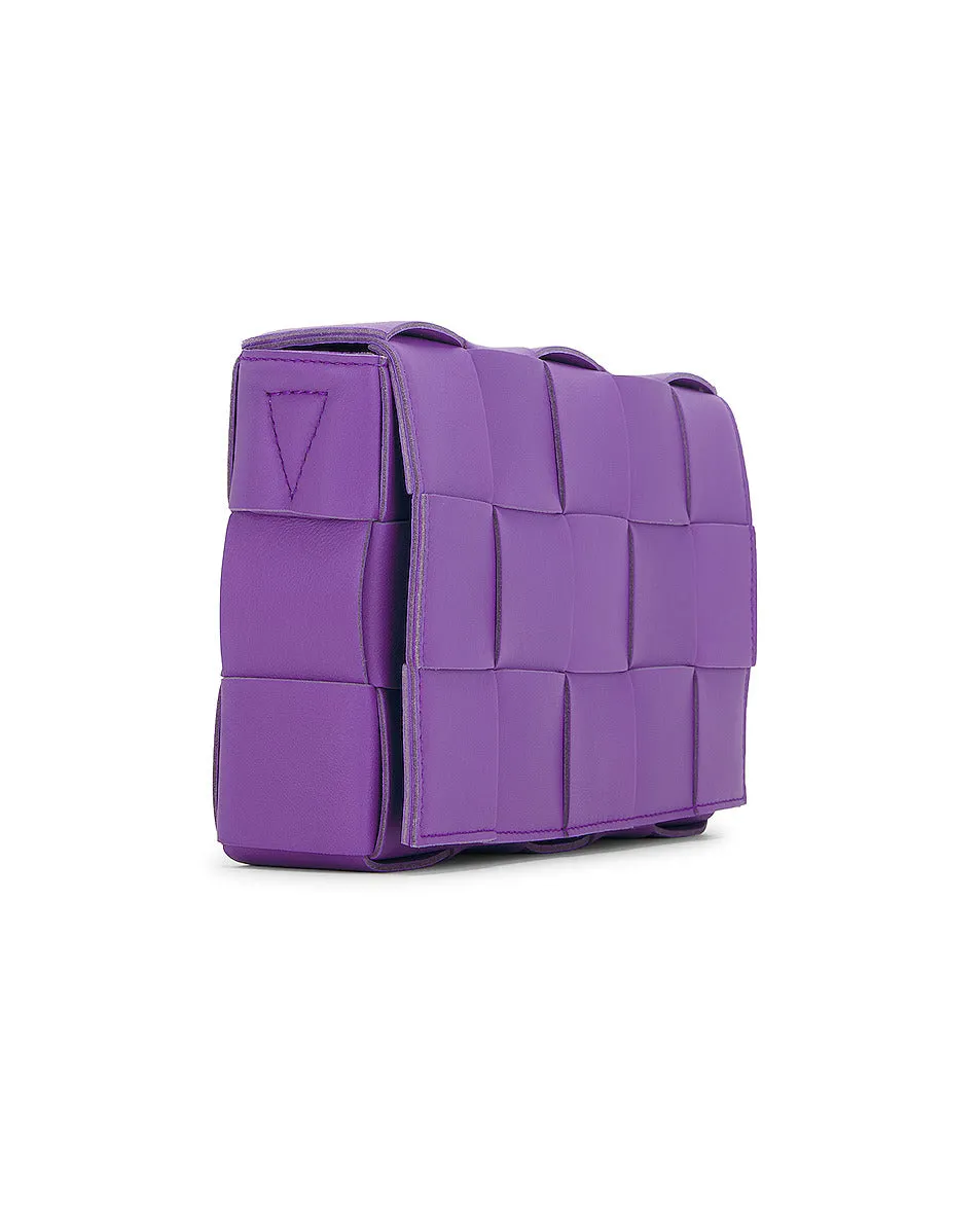 Bottega Veneta Cassette Maxi Intrecciato Leather Crossbody Bag