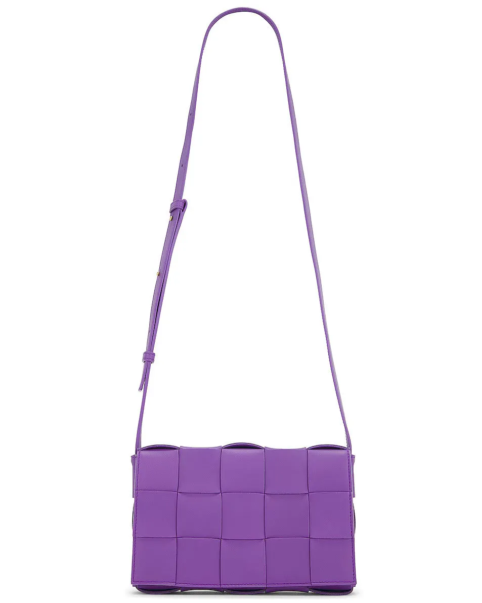 Bottega Veneta Cassette Maxi Intrecciato Leather Crossbody Bag