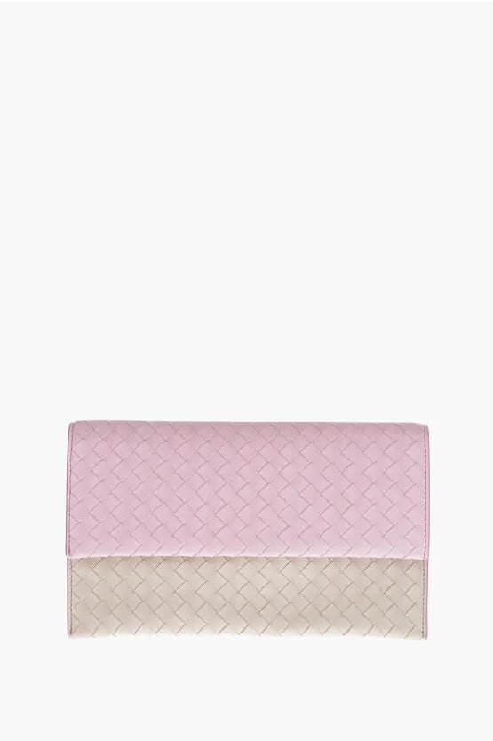Bottega Veneta Woven Leather Clutch with Removable Sholder Strap Unica One size