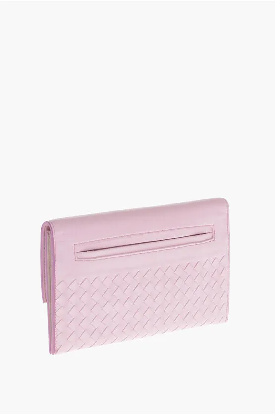 Bottega Veneta Woven Leather Clutch with Removable Sholder Strap Unica One size