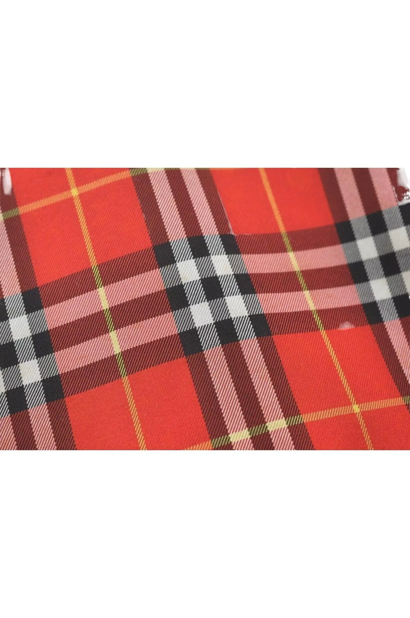 Burberry BLUE LABEL Check Shoulder Tote Bag Nylon Leather Red 9373K