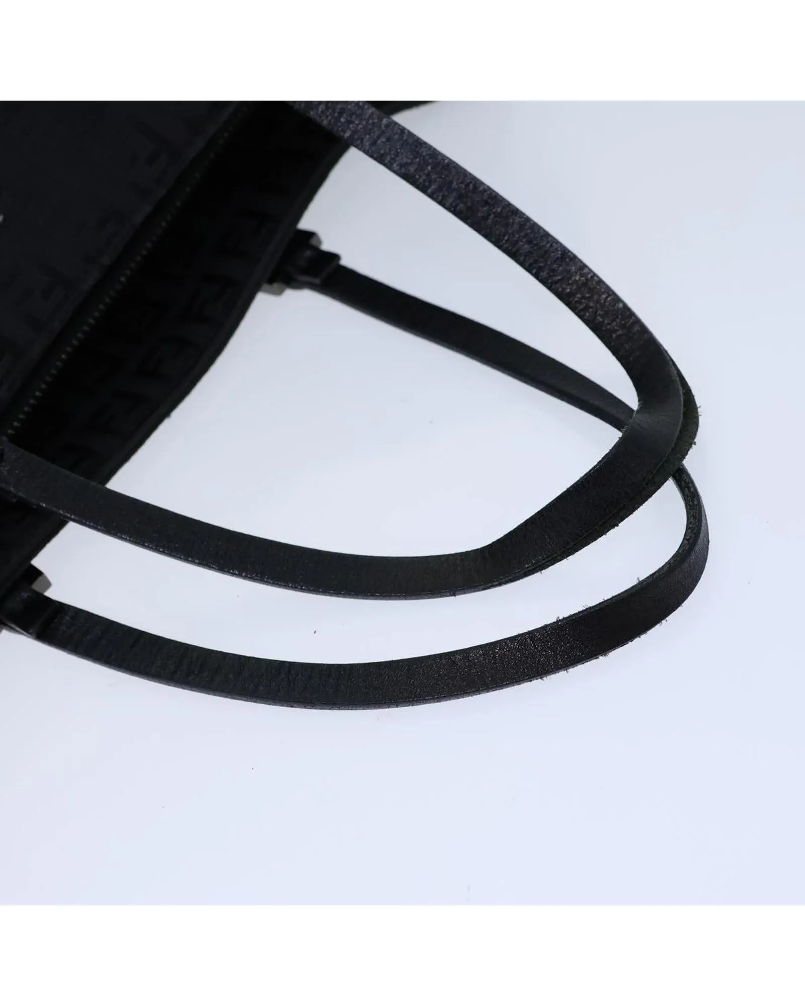 Canvas Hand Bag with Zucchino Pattern in Black
