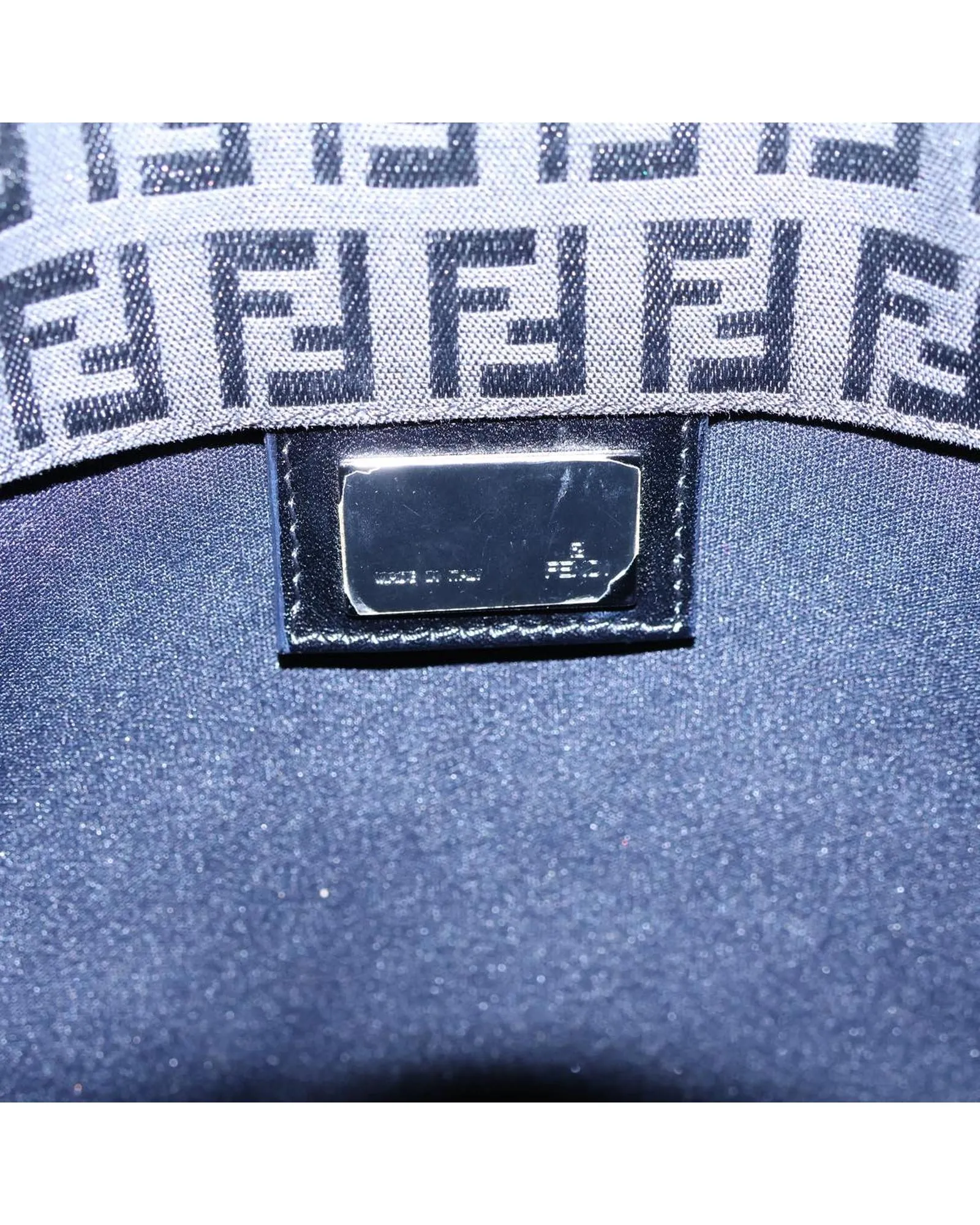 Canvas Hand Bag with Zucchino Pattern in Black