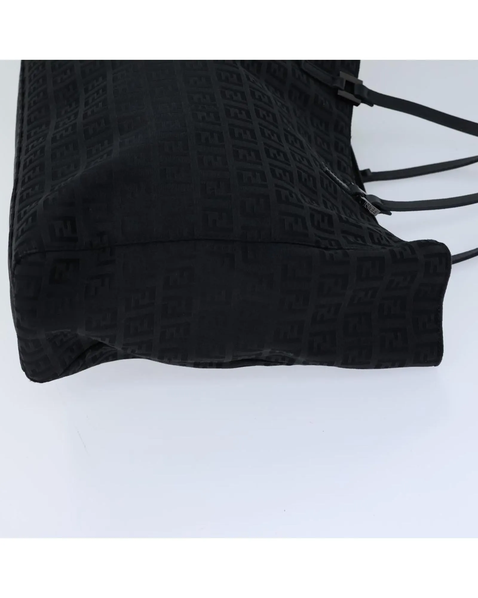 Canvas Hand Bag with Zucchino Pattern in Black