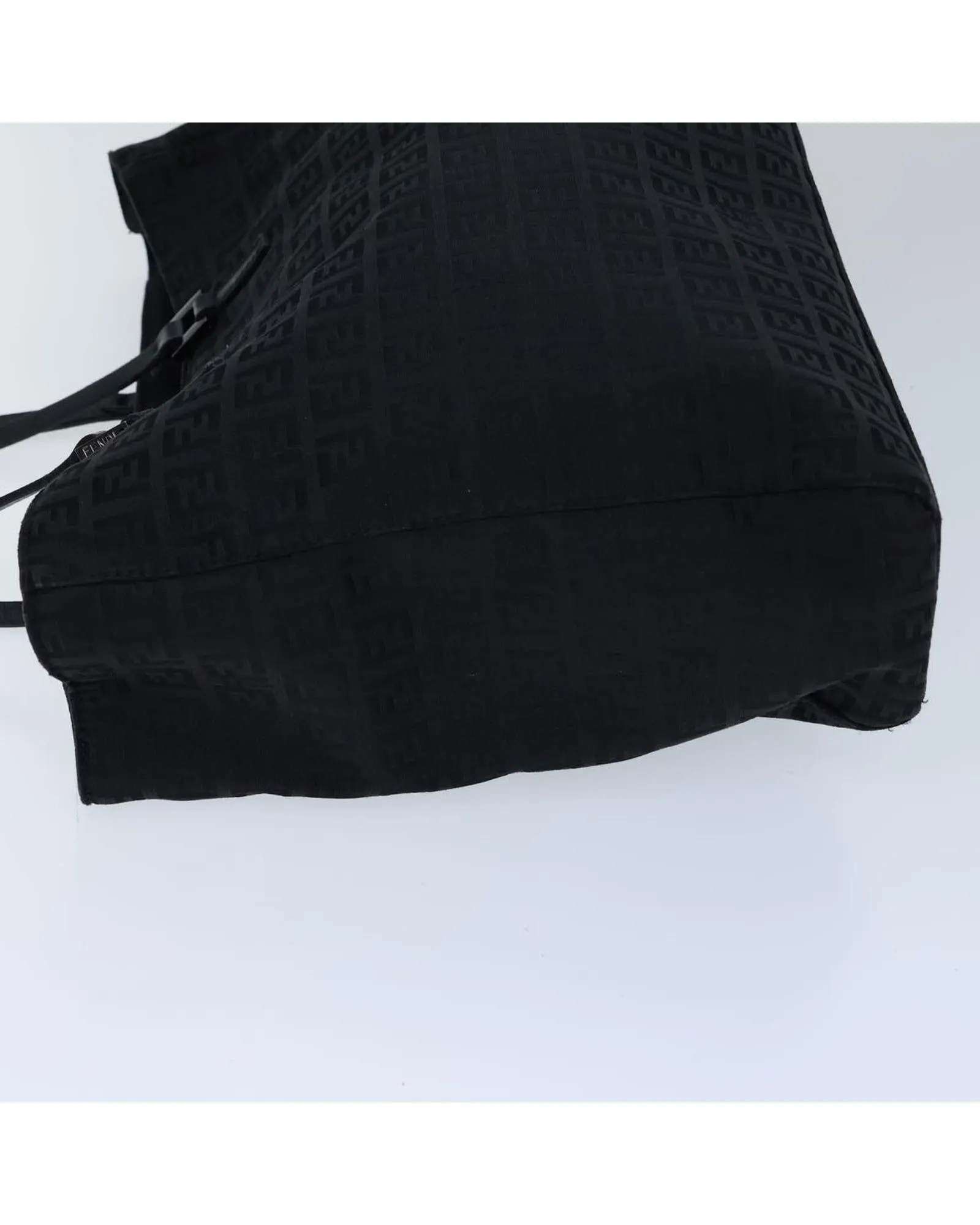 Canvas Hand Bag with Zucchino Pattern in Black