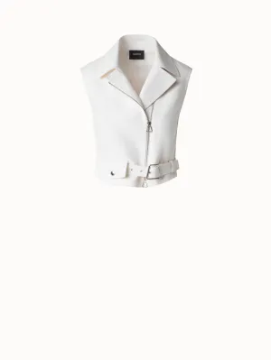 Fitted Biker Style Leather Gilet