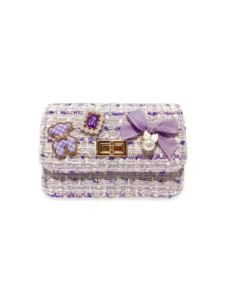 Handbag | Teddy and Bow Tweed Purse | Doe a Dear