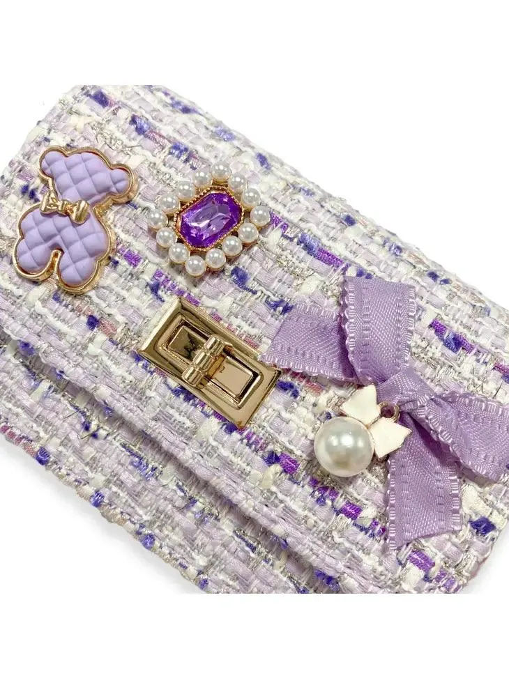 Handbag | Teddy and Bow Tweed Purse | Doe a Dear