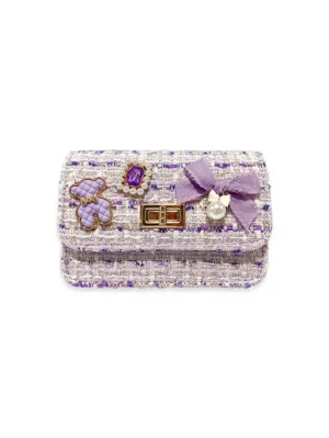 Handbag | Teddy and Bow Tweed Purse | Doe a Dear