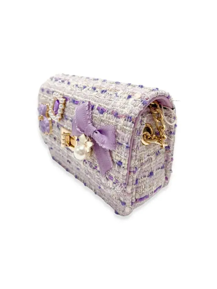 Handbag | Teddy and Bow Tweed Purse | Doe a Dear