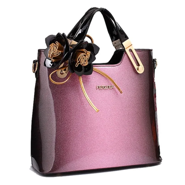High Quality Patent Leather Designer Women Handbag