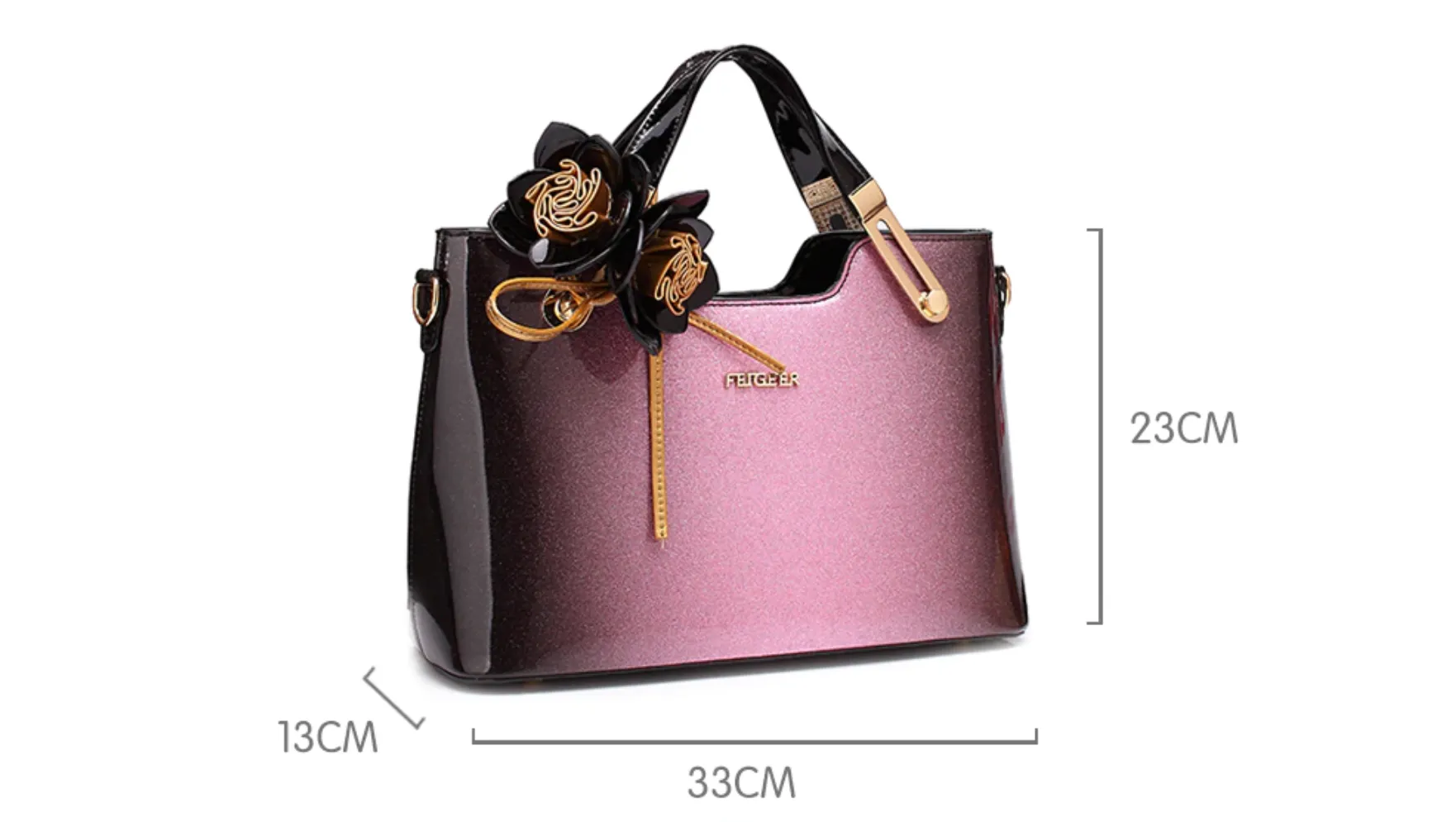 High Quality Patent Leather Designer Women Handbag
