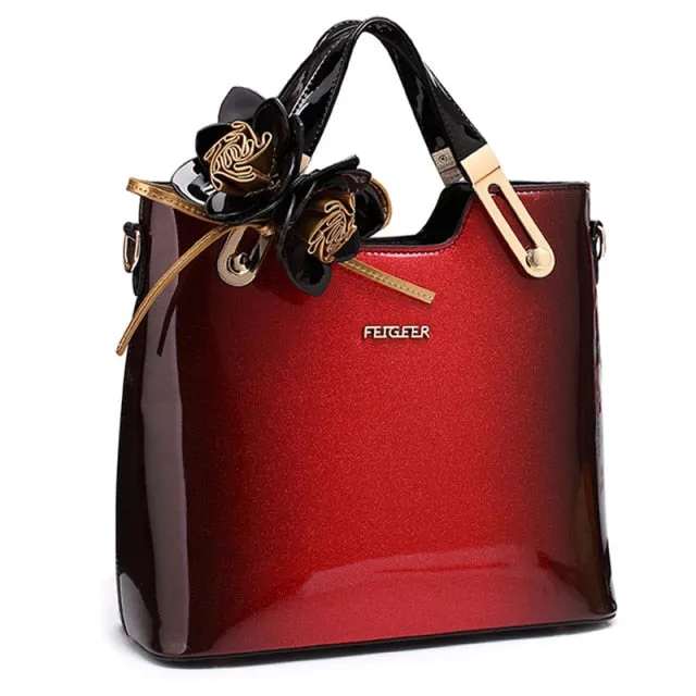 High Quality Patent Leather Designer Women Handbag