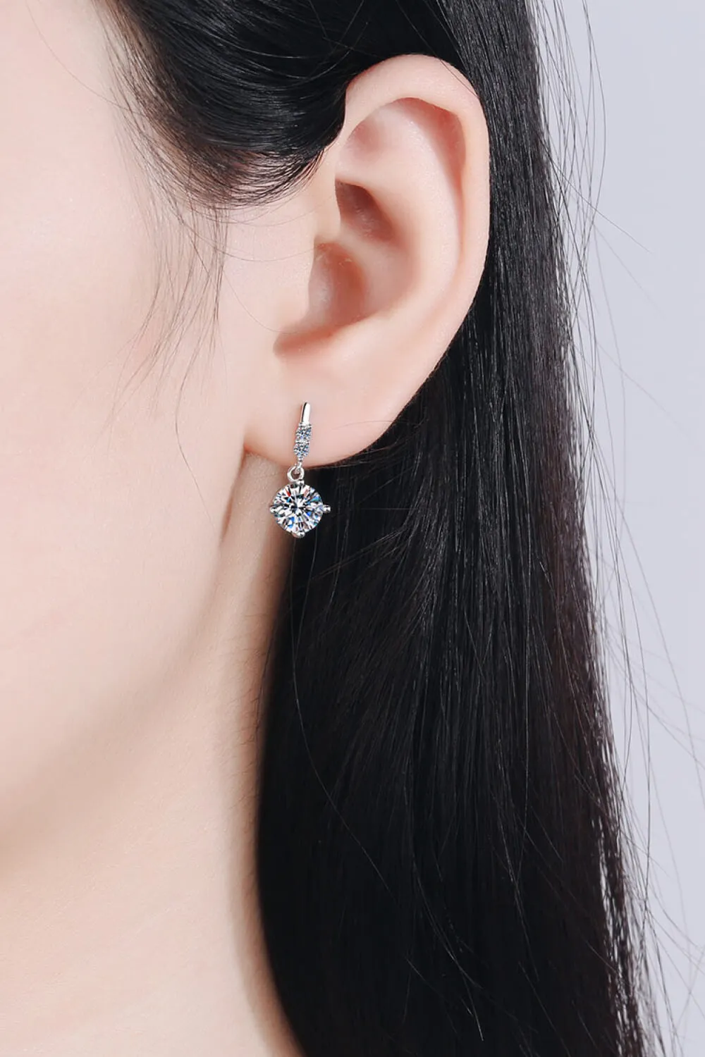 I Am Joyful 1 Carat Moissanite Drop Earrings