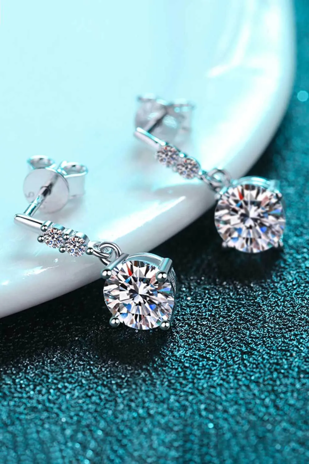 I Am Joyful 1 Carat Moissanite Drop Earrings
