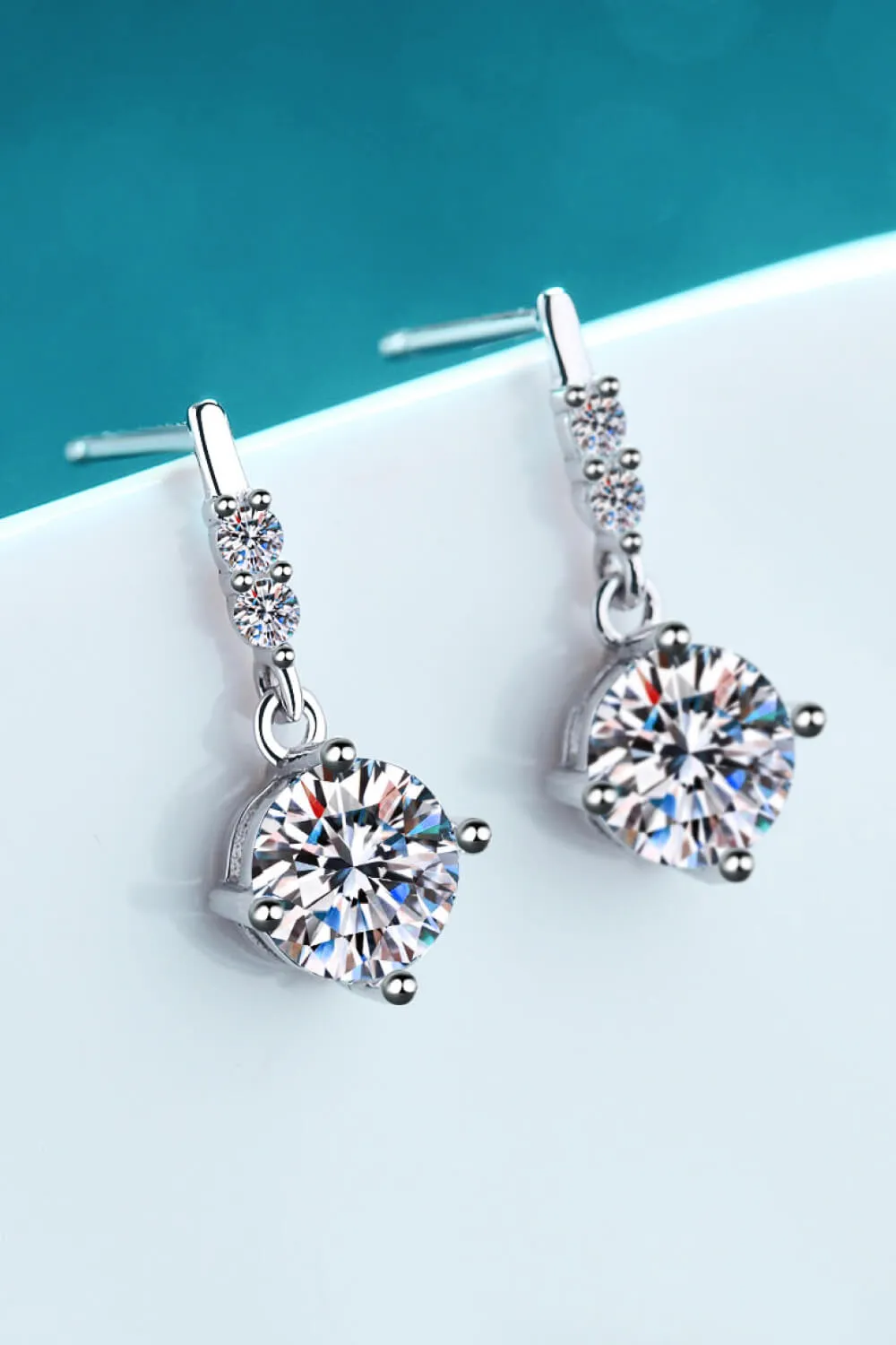 I Am Joyful 1 Carat Moissanite Drop Earrings