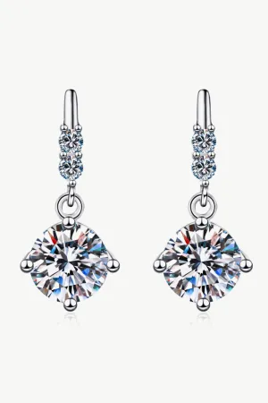 I Am Joyful 1 Carat Moissanite Drop Earrings