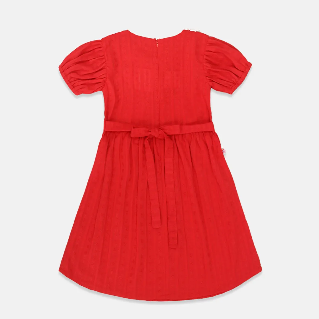 Mini Dress/ Dress Pendek Anak Red/ Rodeo Junior Girl Red Christmas