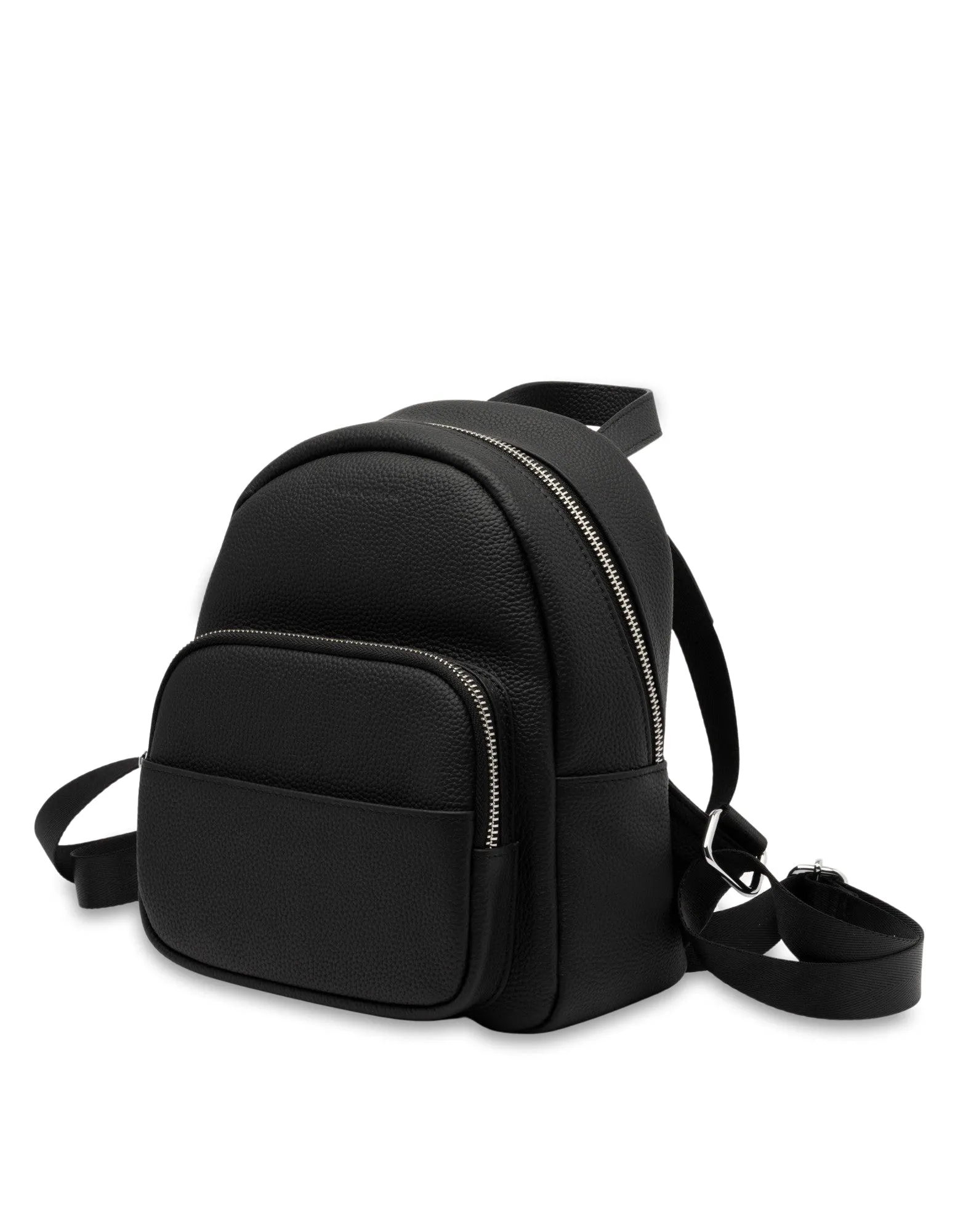 Mocha Scarlett Leather Backpack- Black