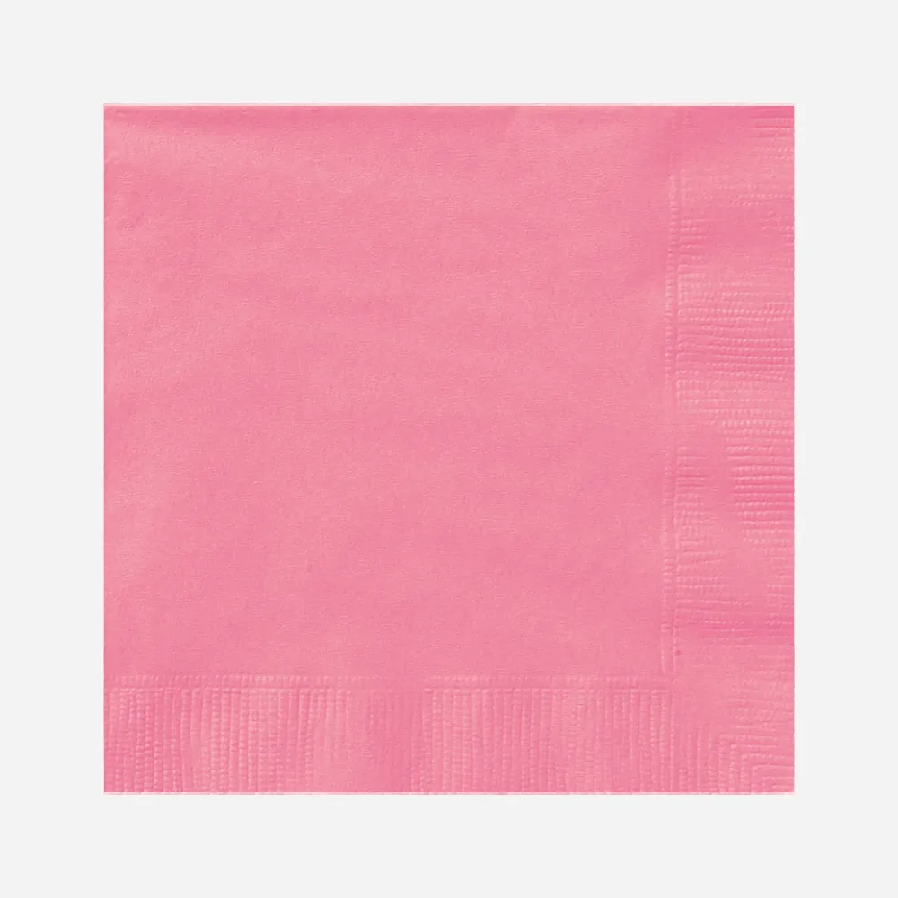 Plain Rose Pink Party Napkins