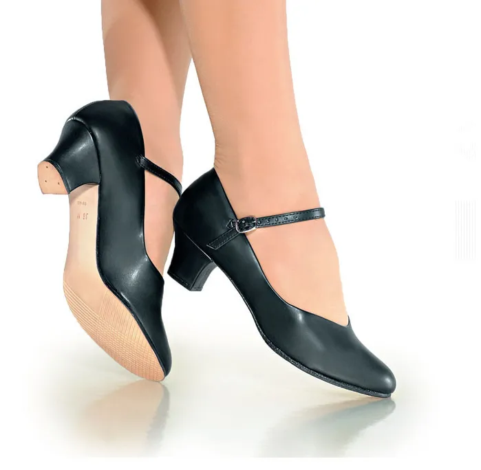 SO DANCA CH50 WOMEN CELINE 1.5" HEEL LEATHER SOLE CHARACTER SHOE