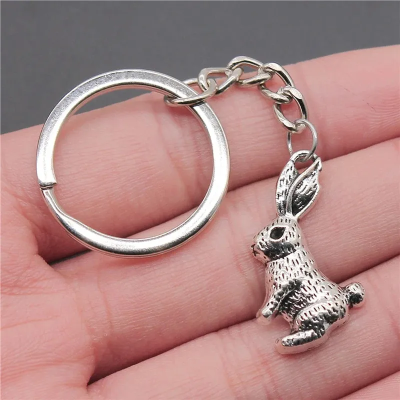 Vintage Rabbit Pendant Keychain for Your Bag or Purse