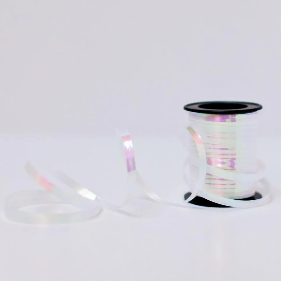White Iridescent Curling Ribbon (45m)